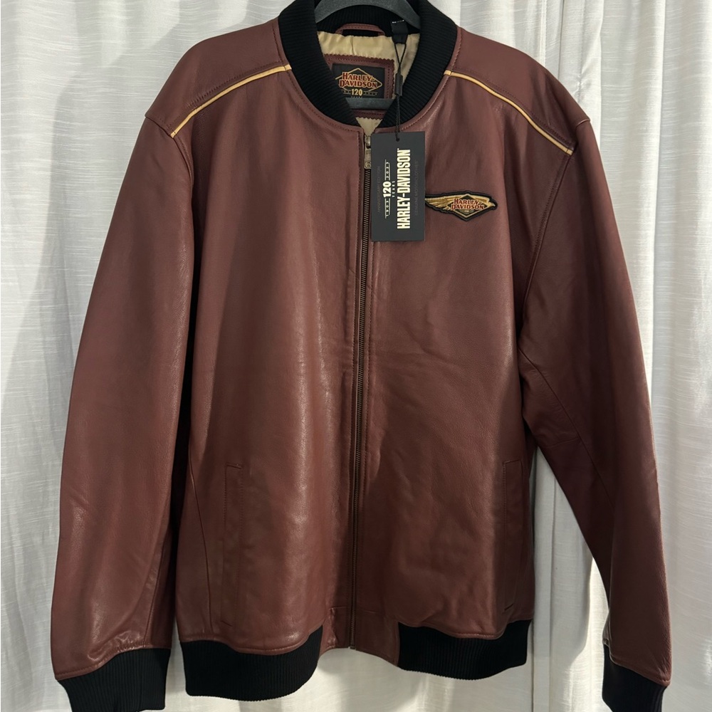 Harley-Davidson Maroon Leather Jacket